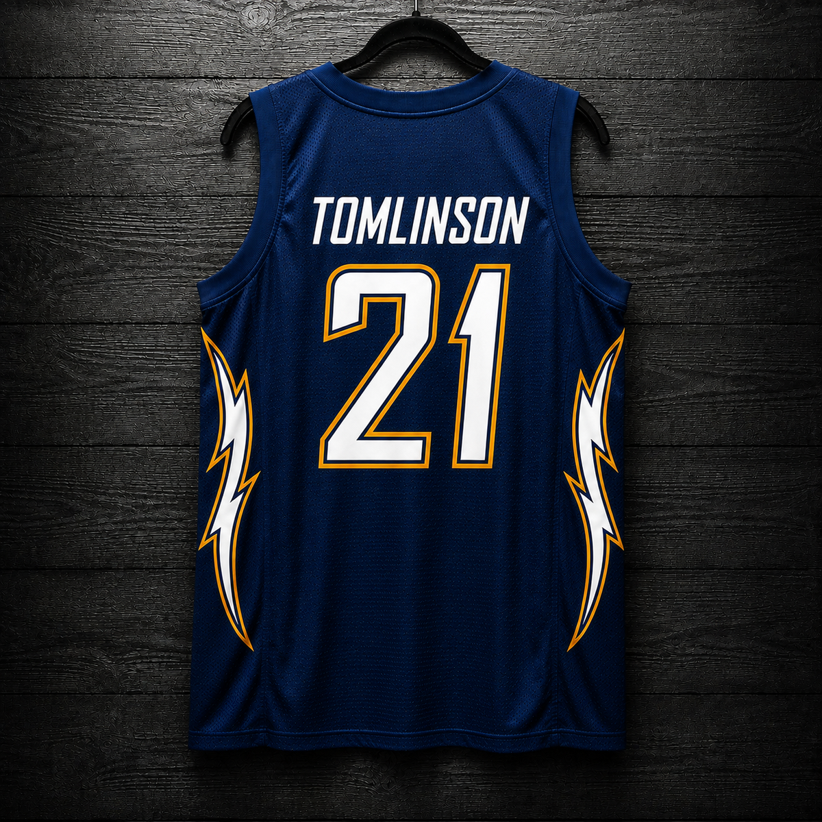 B-031m #21 San Diego Navy White Yellow Gold Basketball Jersey - MADE TO ORDER