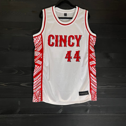 M-362a #44 White Red Tribal - ALL SIZES