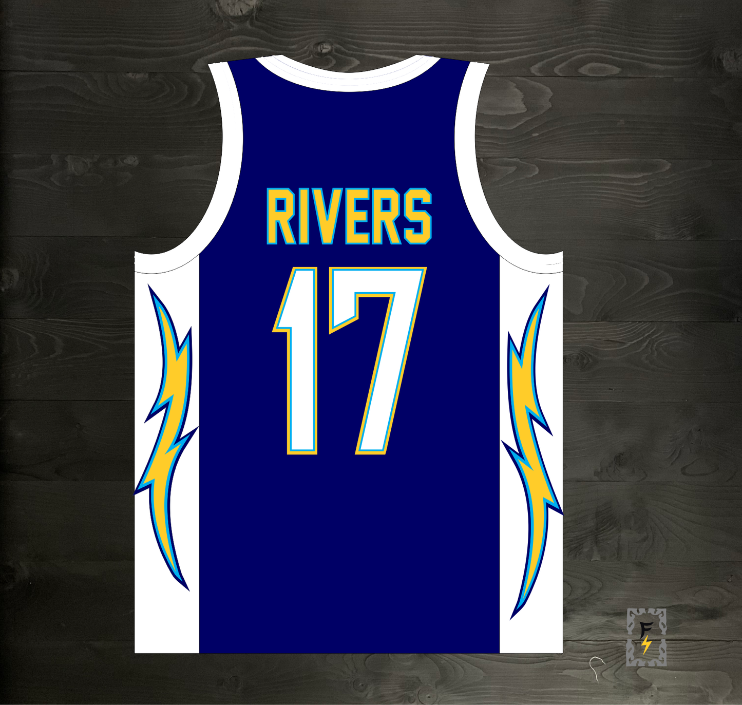 B-017m RIVERS #17 BOLTS 2007 Navy - MADE TO ORDER