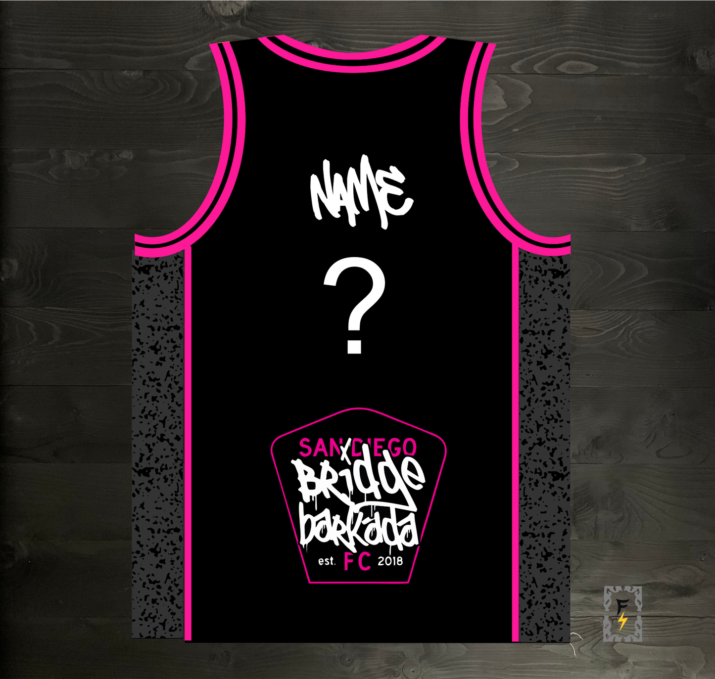 24-9015m CUSTOM NAME and # Bridge Barkada Black Pink - MADE TO ORDER