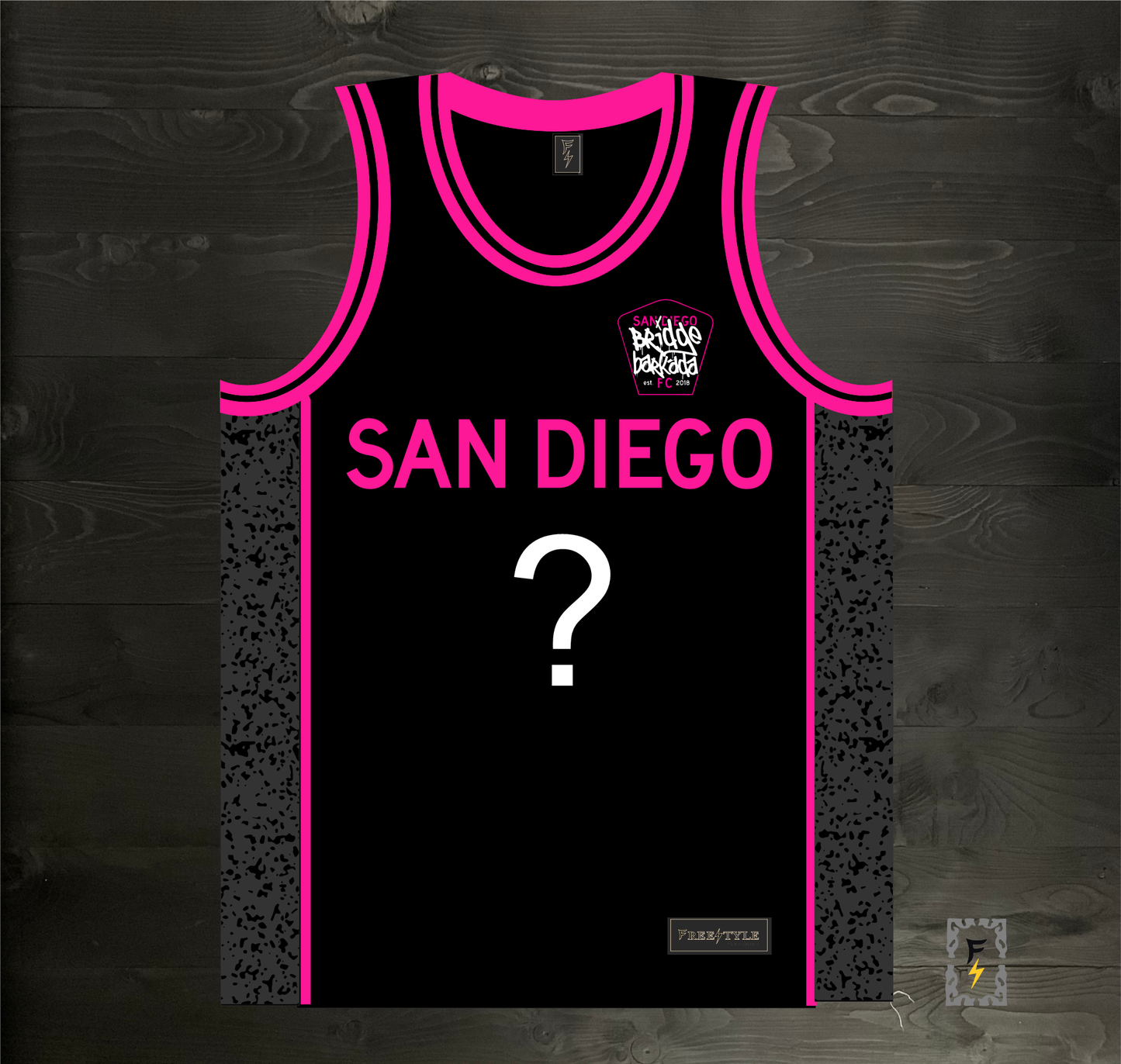 24-9015m CUSTOM NAME and # Bridge Barkada Black Pink - MADE TO ORDER