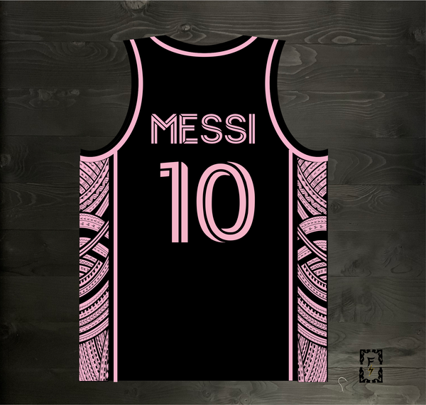 23-7000m MESSI #10 Miami Black Pink Tribal - MADE TO ORDER – Free Style Cut  & Stitch