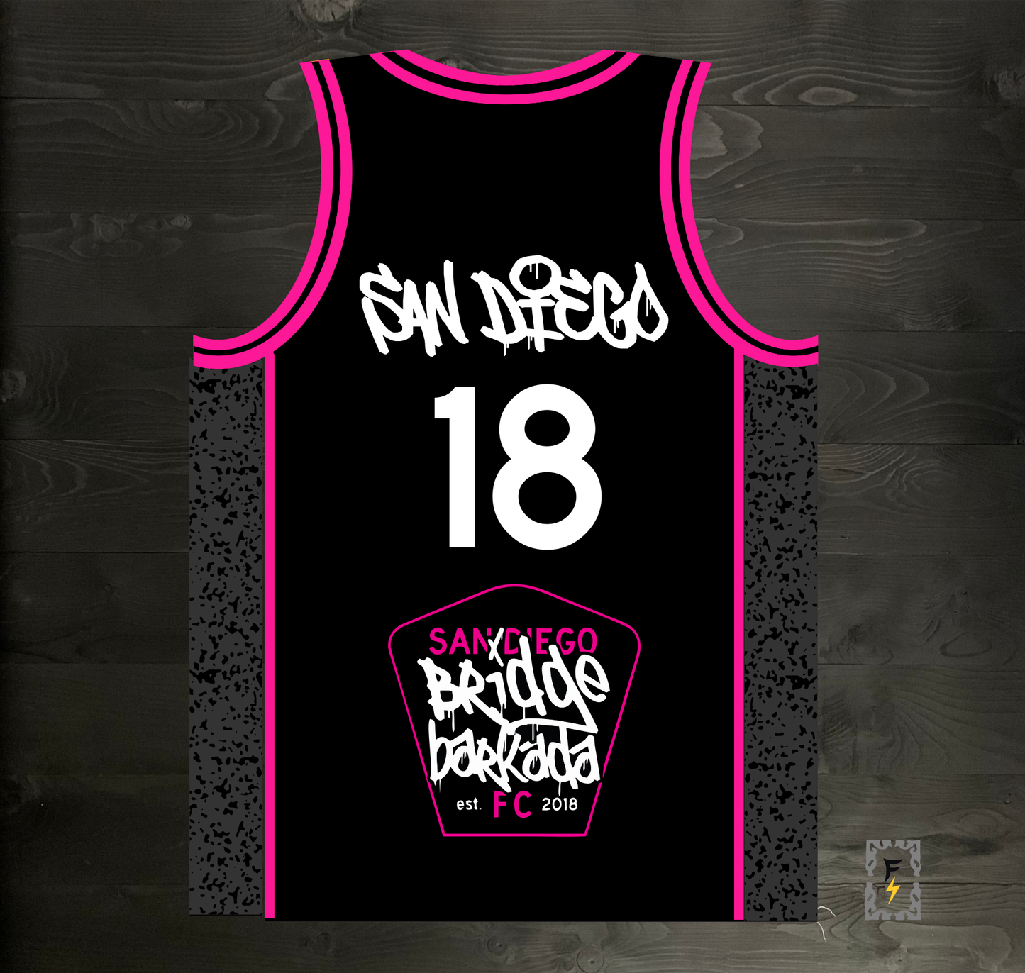 24-9015m SAN DIEGO #18 Bridge Barkada Black Pink - MADE TO ORDER