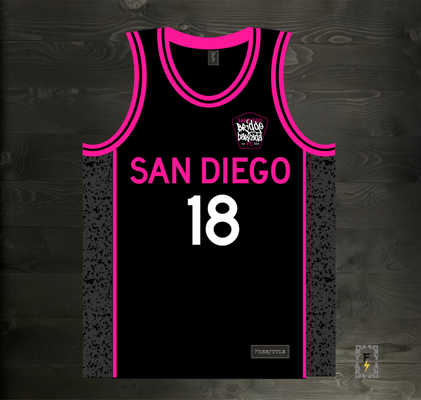 24-9015m SAN DIEGO #18 Bridge Barkada Black Pink - MADE TO ORDER