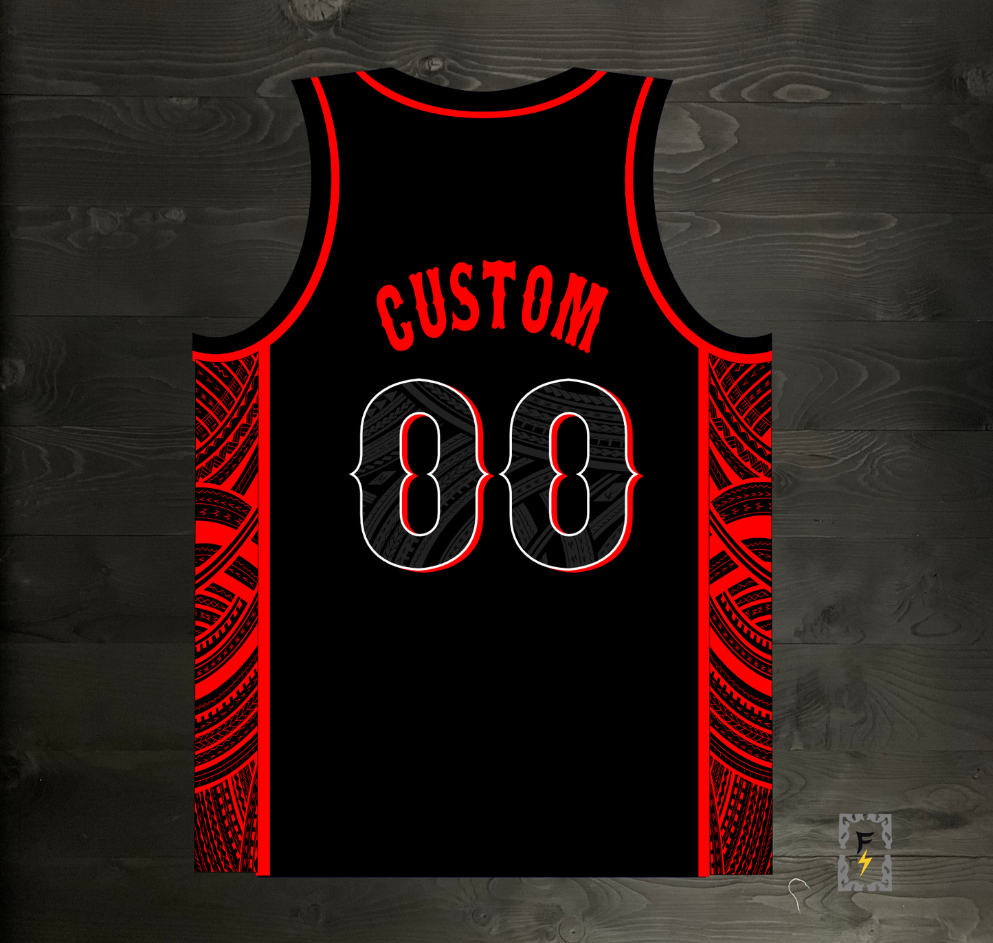 M-360m CUSTOM Black Red Tribalz ALL SIZES - MADE ORDER