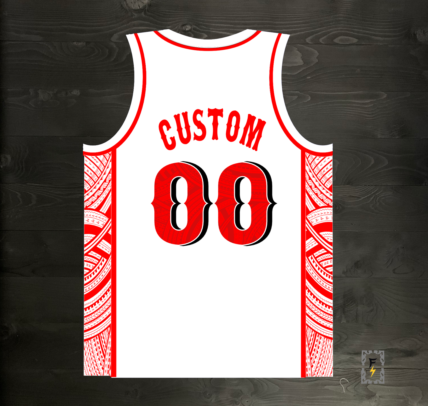 M-362m CUSTOM TEAM White Red Tribalz Basketball Jersey ALL SIZES - MADE ORDER