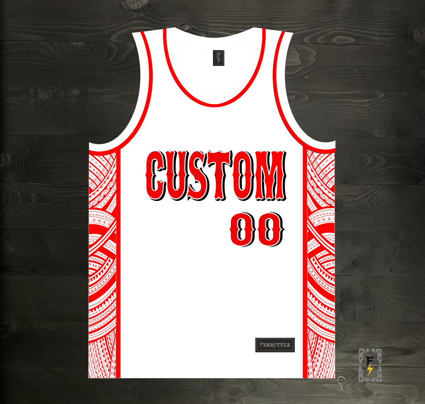 M-362m CUSTOM TEAM White Red Tribalz Basketball Jersey ALL SIZES - MADE ORDER