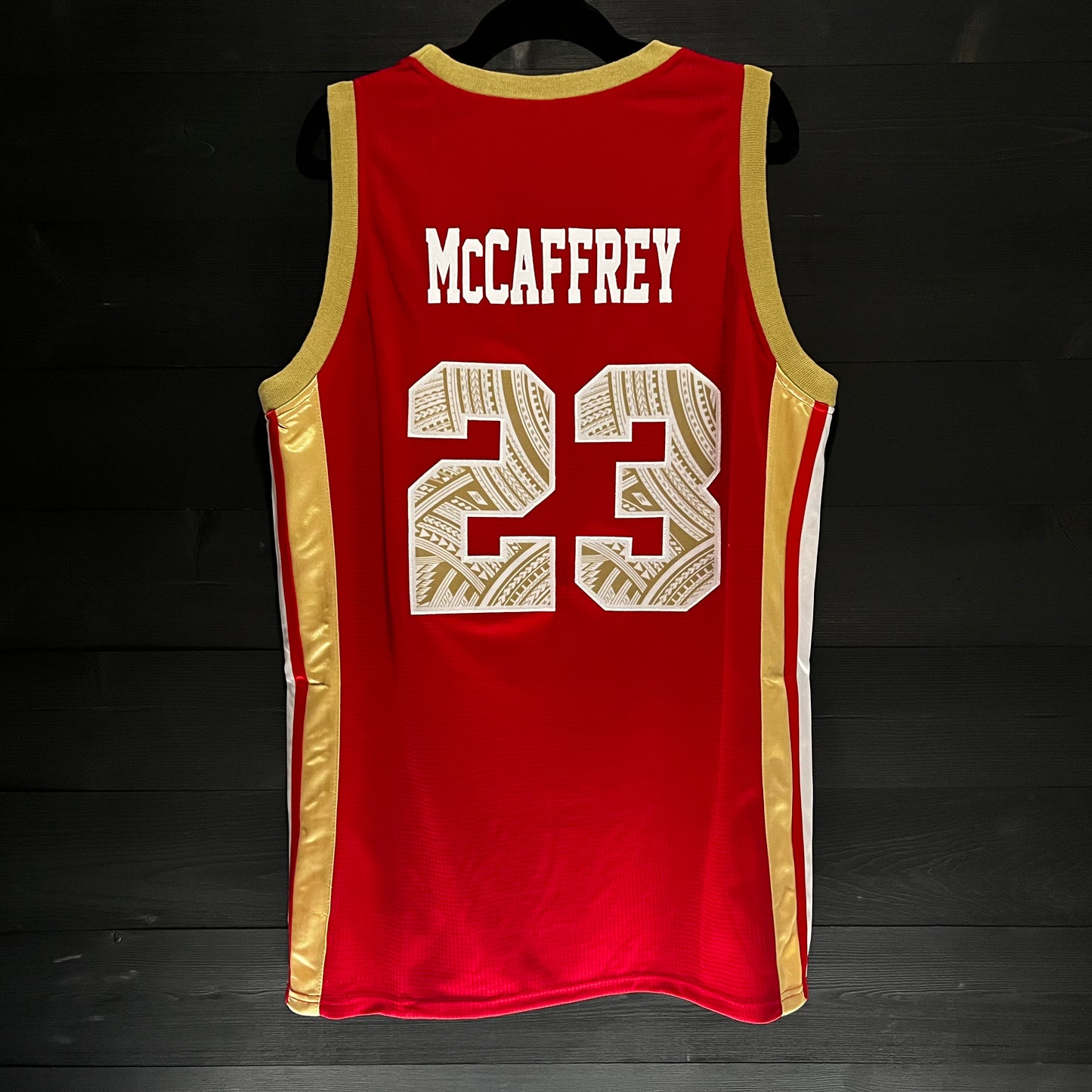 N-481a McCAFFREY #23 SF Red Tribal - AVAIL STOCK