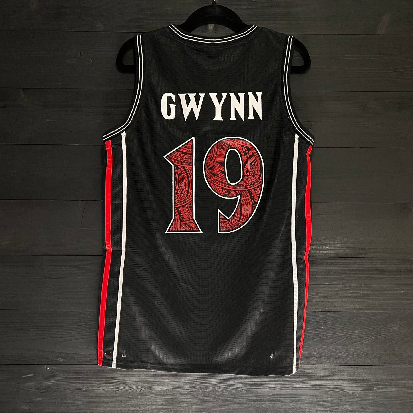 C-002m GWYNN #19 AZTECS DS Black Tribalz - MADE TO ORDER