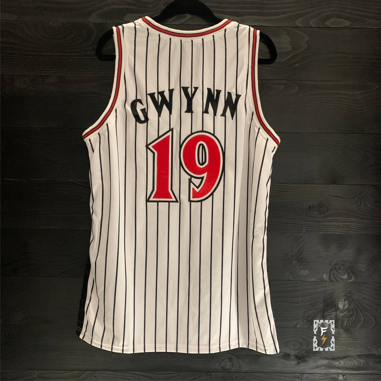 C-004m GWYNN #19 AZTECS SD White Pinstripes - MADE TO ORDER