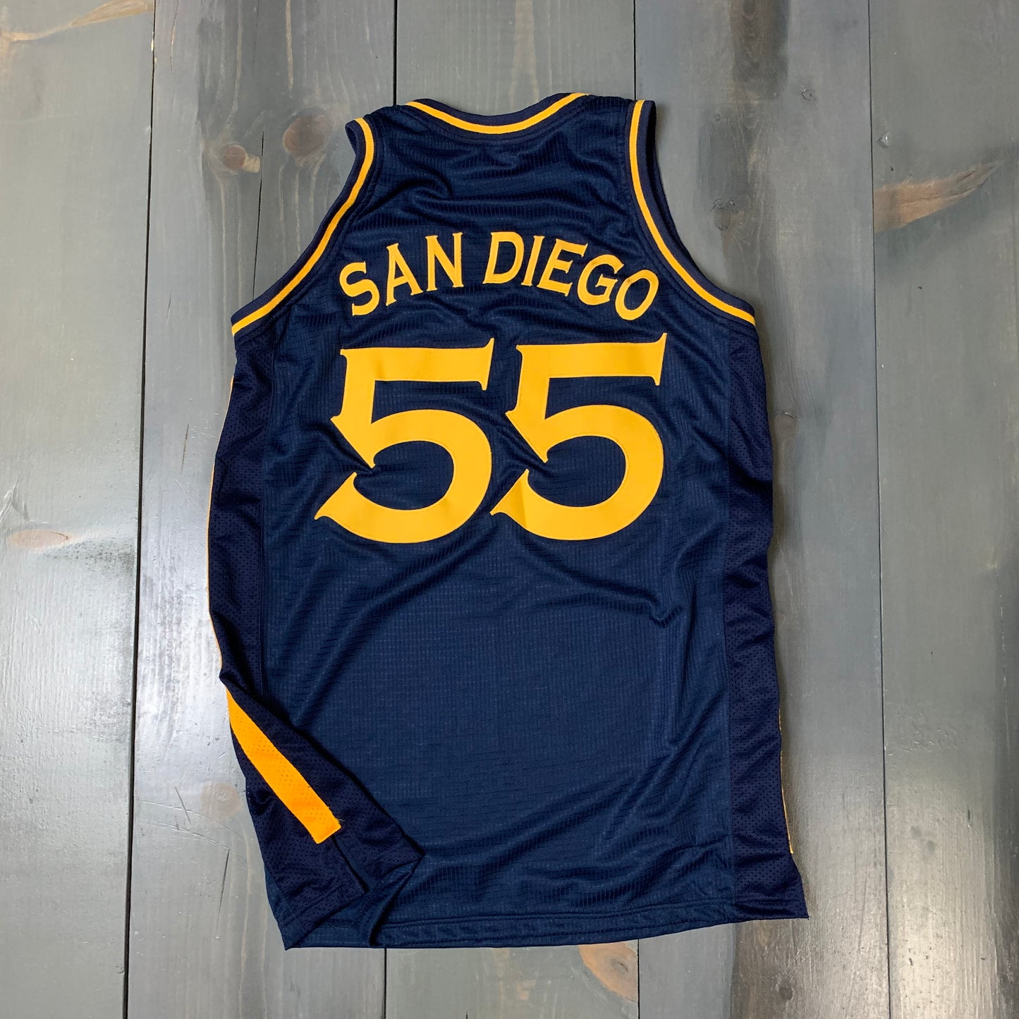Freestyle Basketball Jersey X Finest Coronado Bridge Navy Yellow Gold
