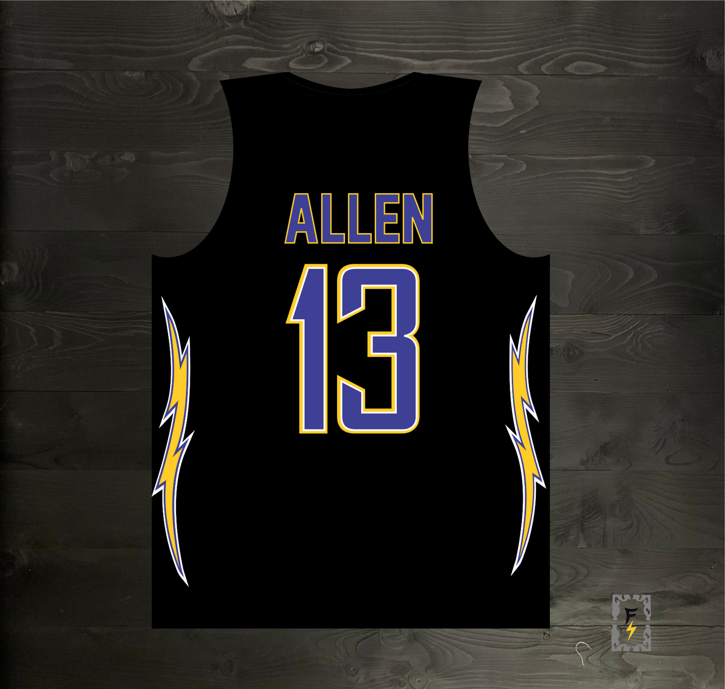 B-014m ALLEN #13 BOLTS 2007 Black - MADE TO ORDER