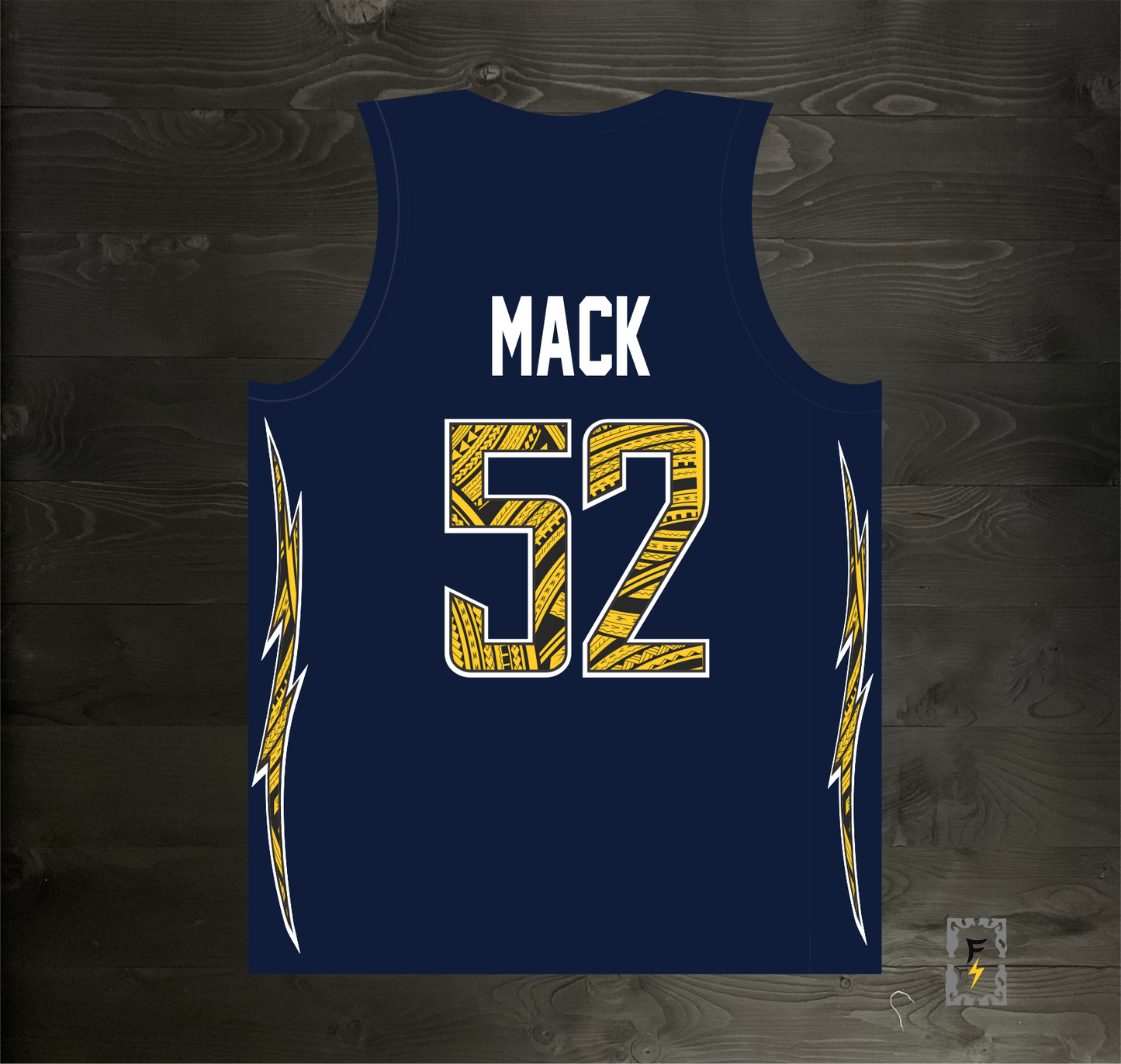 B-016m MACK #52 BOLTS Navy Tribalz - MADE TO ORDER