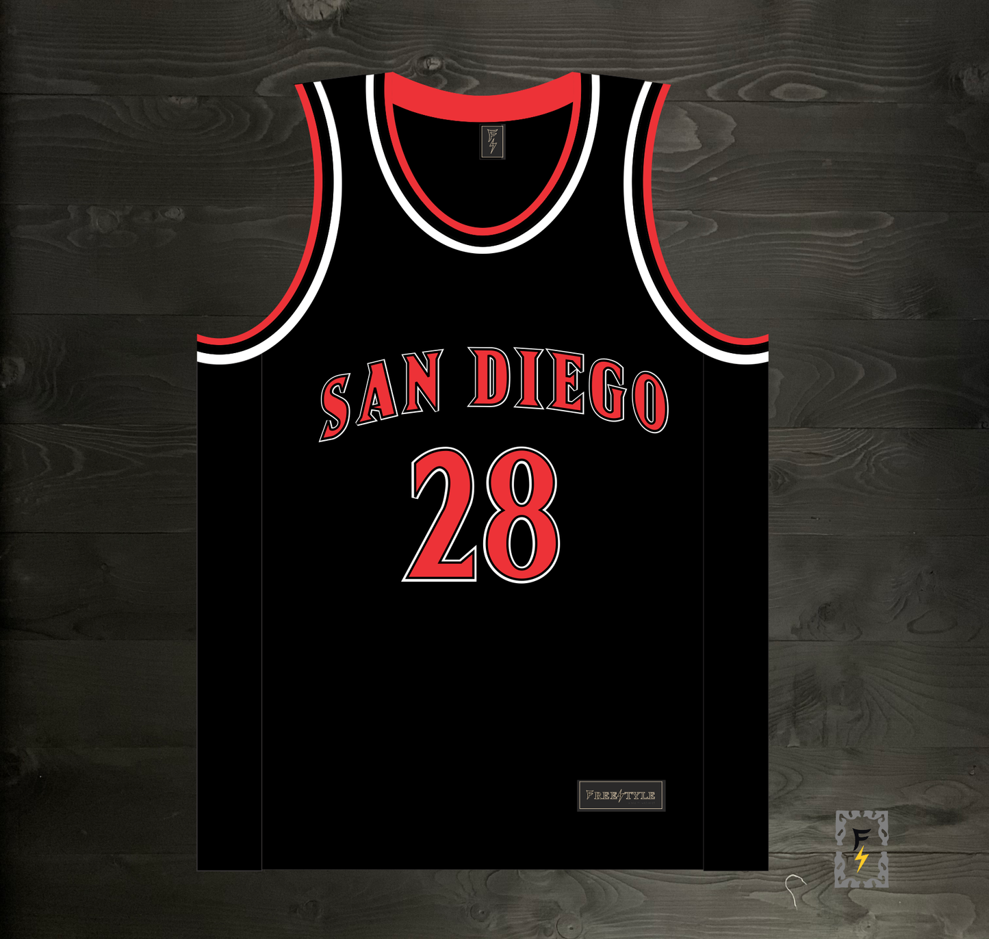 C-003m FAULK #28 AZTECS SD Black - MADE TO ORDER