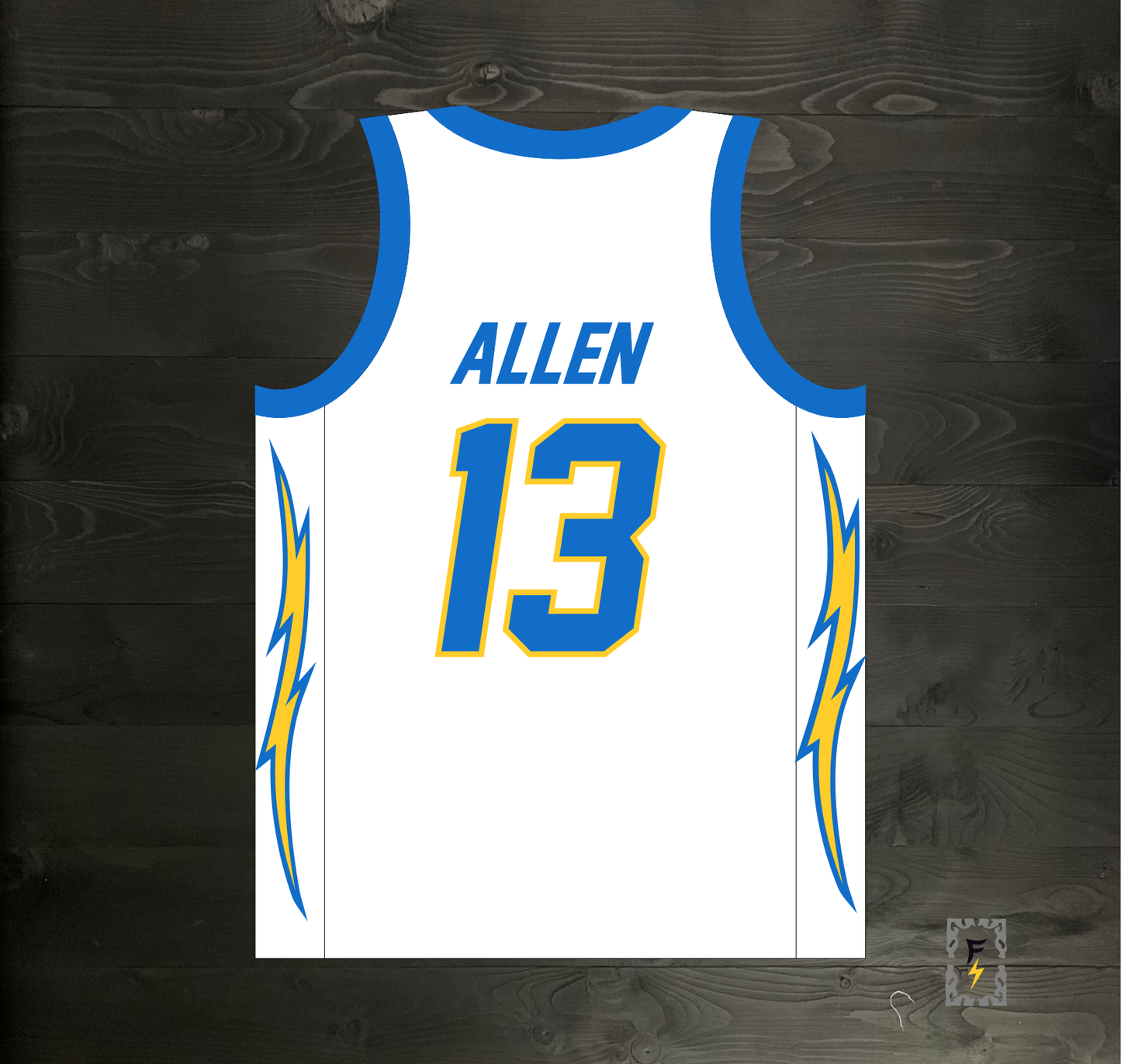 B-004m ALLEN #13 BOLTS White - MADE TO ORDER