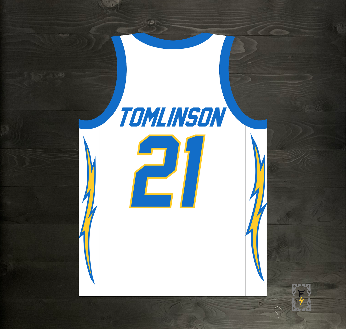 B-004m TOMLINSON #21 BOLTS White - MADE TO ORDER
