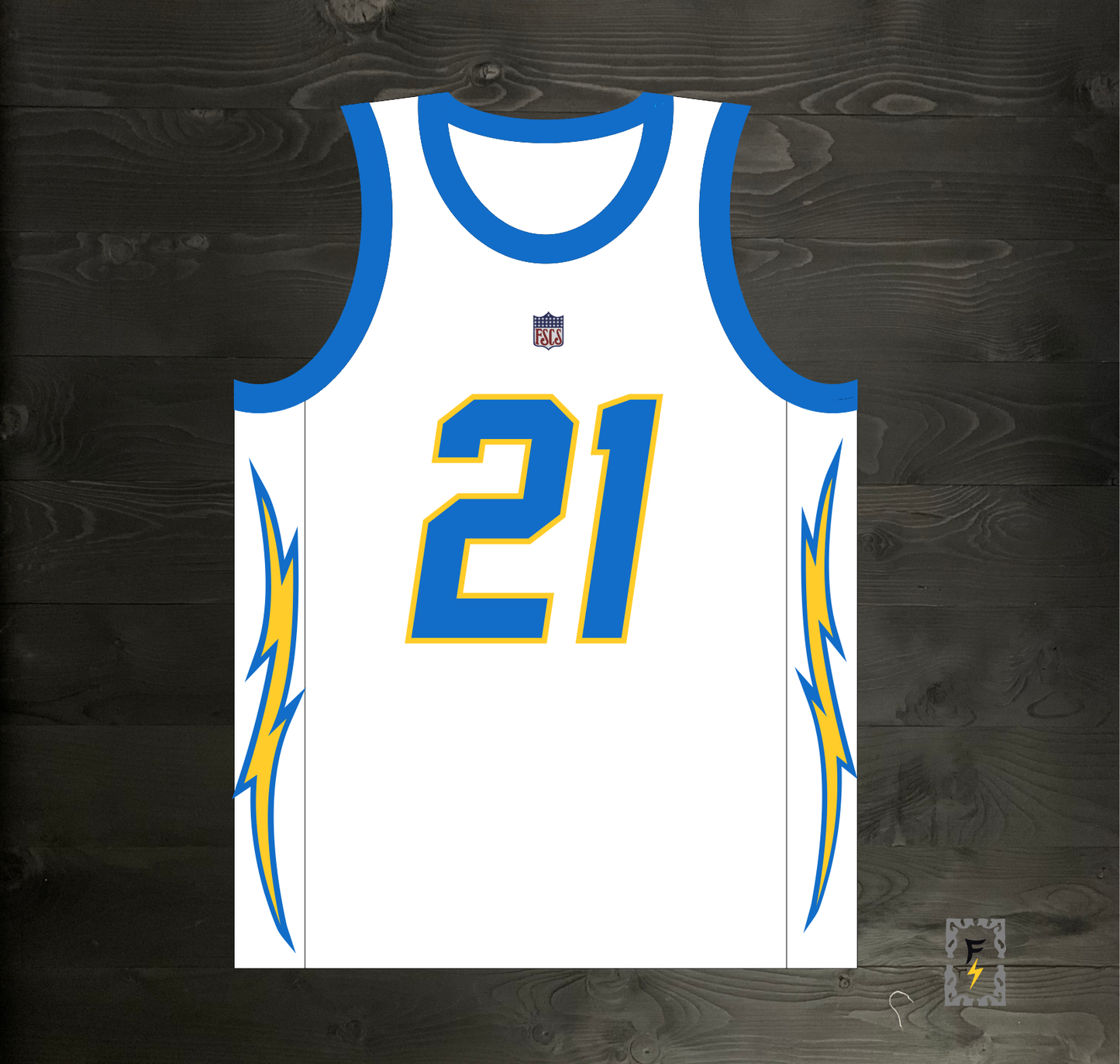 B-004m TOMLINSON #21 BOLTS White - MADE TO ORDER