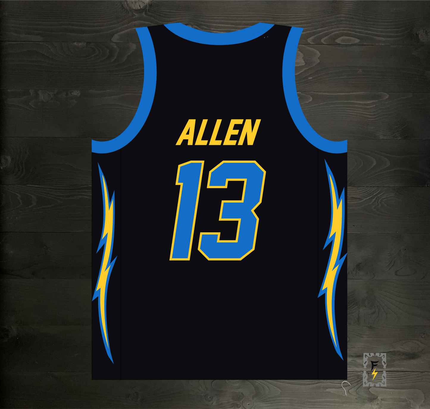 B-005m ALLEN #13 BOLTS Black - MADE TO ORDER