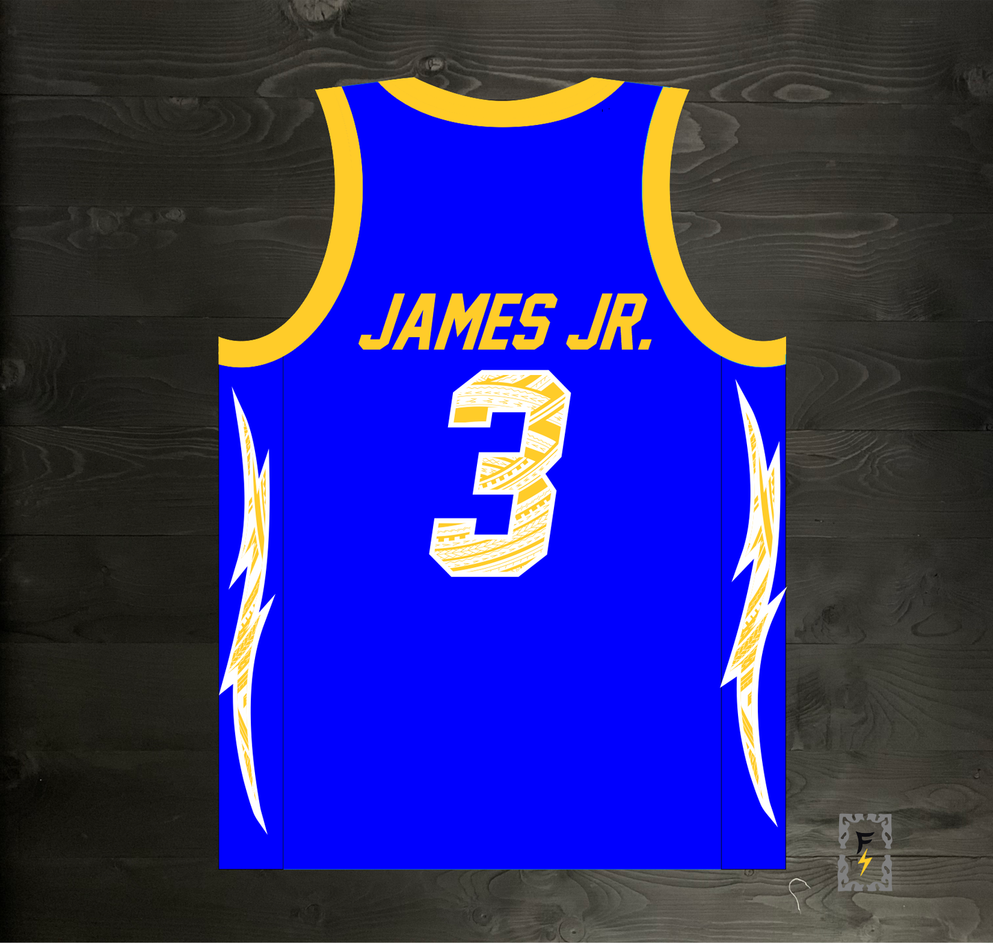 B-007m JAMES JR. #3 BOLTS Royal Tribalz - MADE TO ORDER