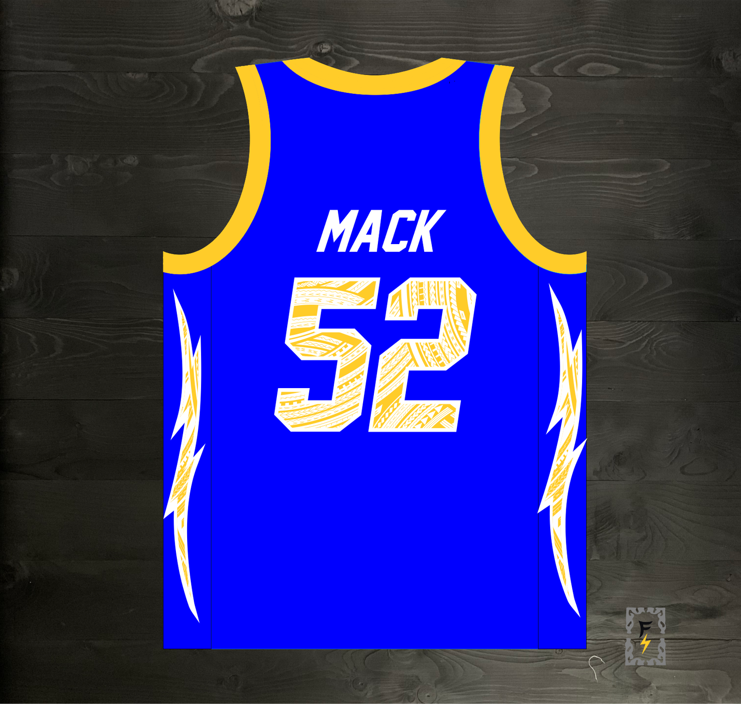 B-007m MACK #52 BOLTS Royal Tribalz - MADE TO ORDER