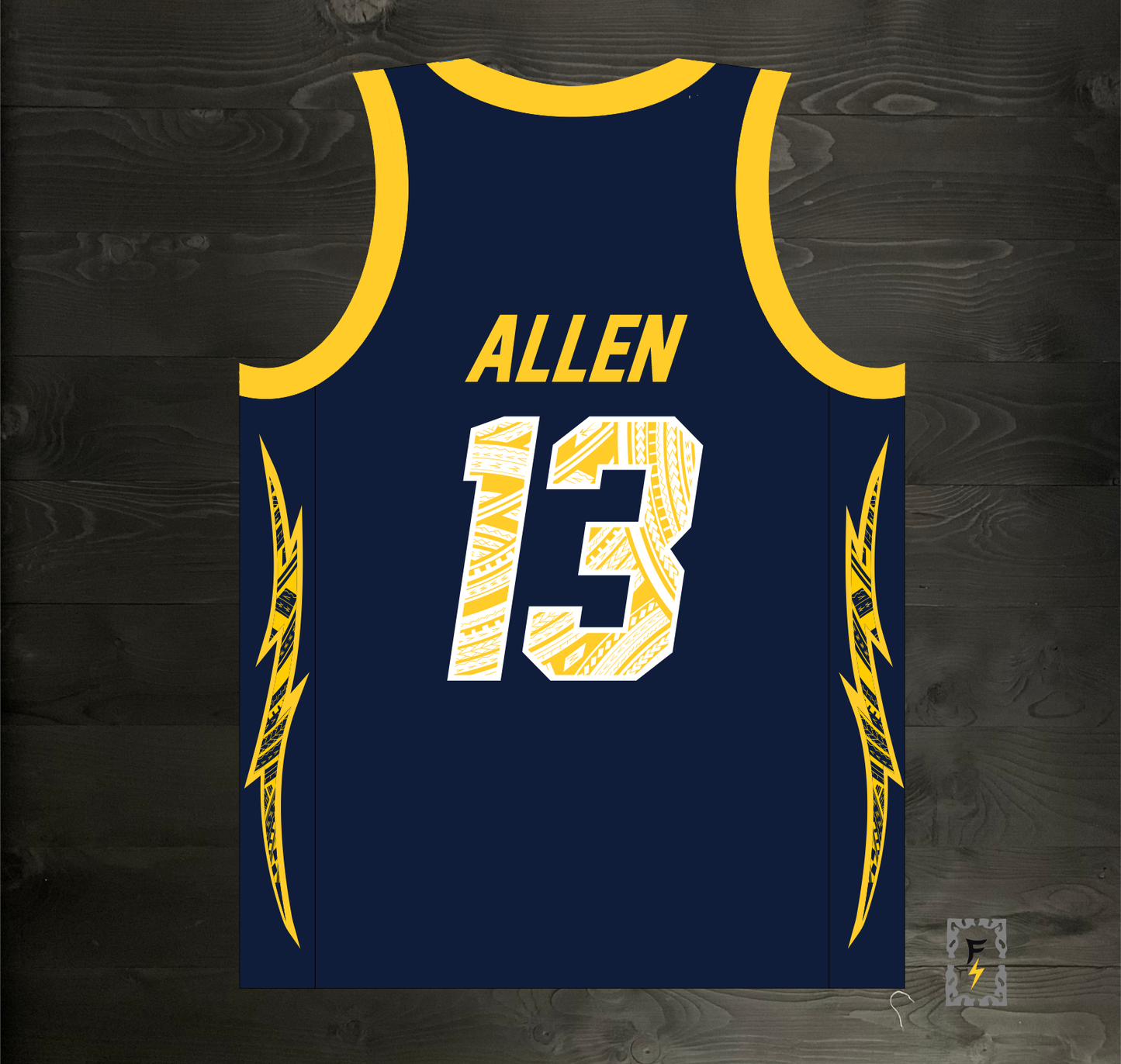 B-008m ALLEN #13 Navy Tribalz - MADE TO ORDER