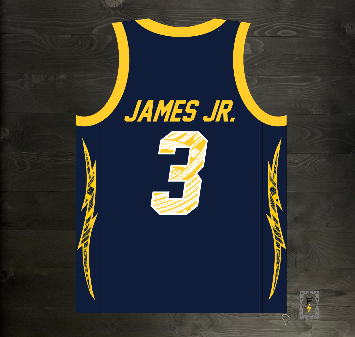 B-008m JAMES JR. #3 Navy Tribalz - MADE TO ORDER