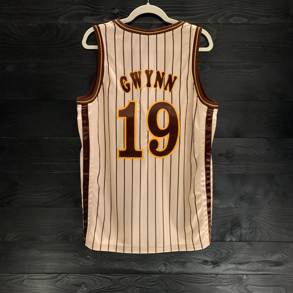 21-1001m GWYNN #19 San Diego Sand Brown Pinstripes - MADE TO ORDER – Free  Style Cut & Stitch