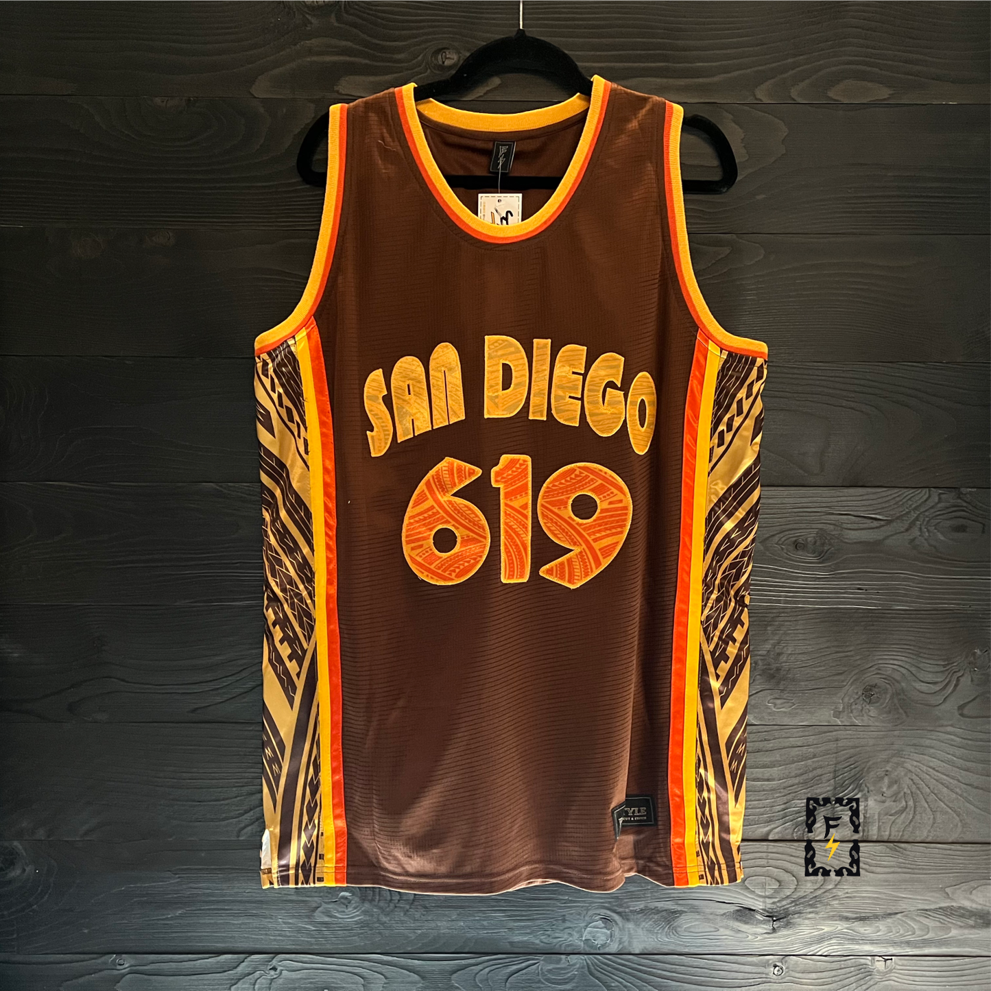 A-002m DAYGOLIFE #619 SD Friars Brown Orange Gold Tribalz - MADE TO ORDER