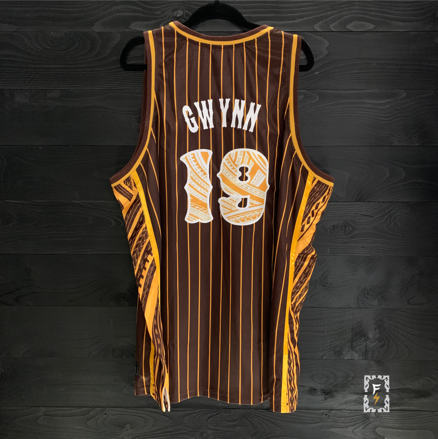 FS X SDP Fine City Friars Tribalz SLAM DIEGO Brown Yellow Pinstripes #19 MADE TO ORDER