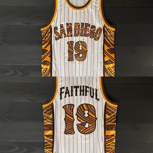 A-001a #19 SD FAITHFUL White Tribalz- ALL STOCK