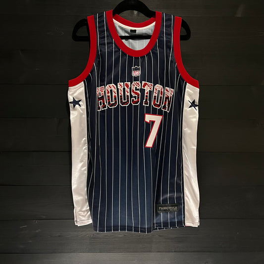 N-211m STROUD #7 HOUSTON Inspired Navy Pinstripe Tribal - Made To Order