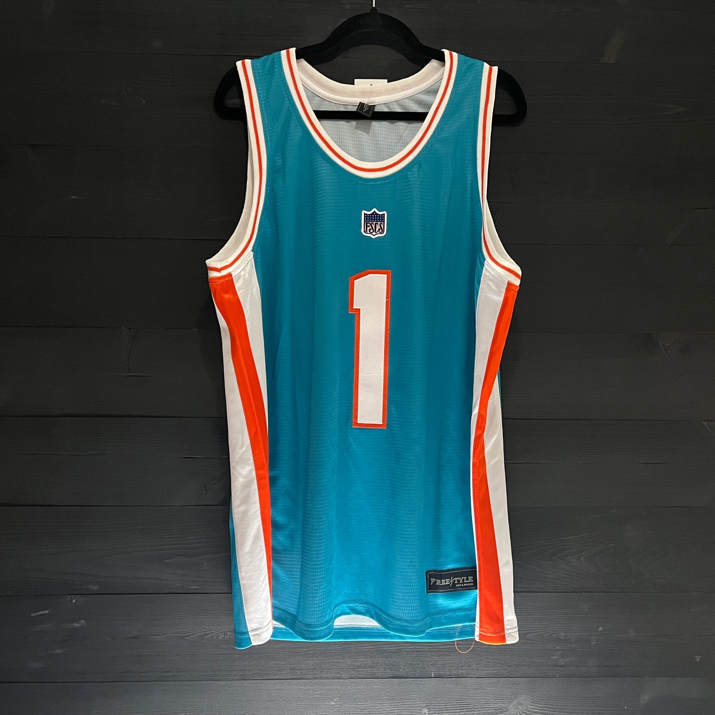 N-390a #1 Aqua Orange White - AVAILABLE SIZES STOCK