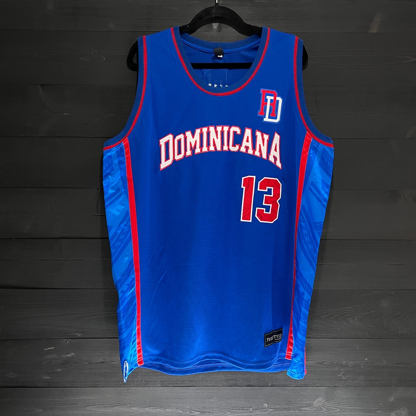 W-151m #13 WBC DR Royal Blue Tribal Basketball Jersey - MADE TO ORDER