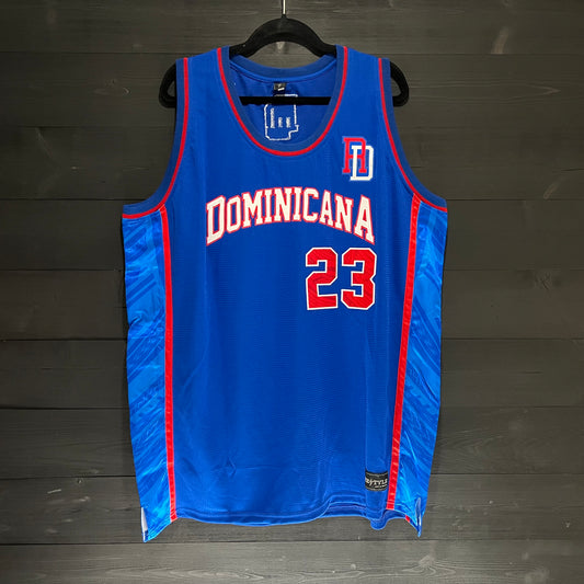 W-151m #23 WBC DR Royal Blue Tribal Basketball Jersey - MADE TO ORDER