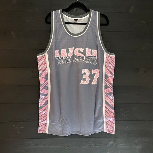 M-611m STRASBURG #37 WSH Gray Pink Blossoms City Connect Tribal - MADE TO ORDER