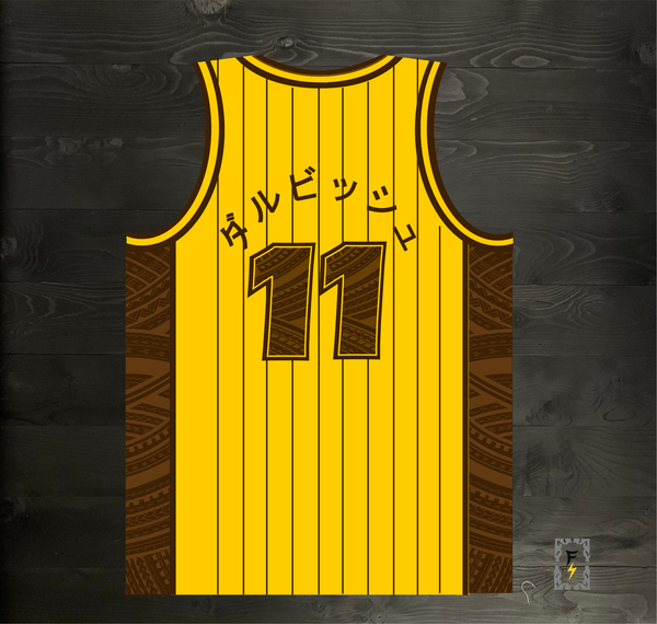 A-025m DARVISH Japanese Script #11 SD 1978 Yellow Pinstripes - MADE TO ORDER