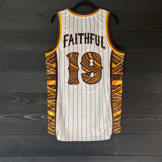 A-001a #19 FAITHFUL White Tribalz- ALL STOCK