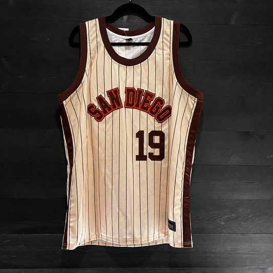 A-012a #19 Creme Orange Brown Pinstripes - ALL SIZES