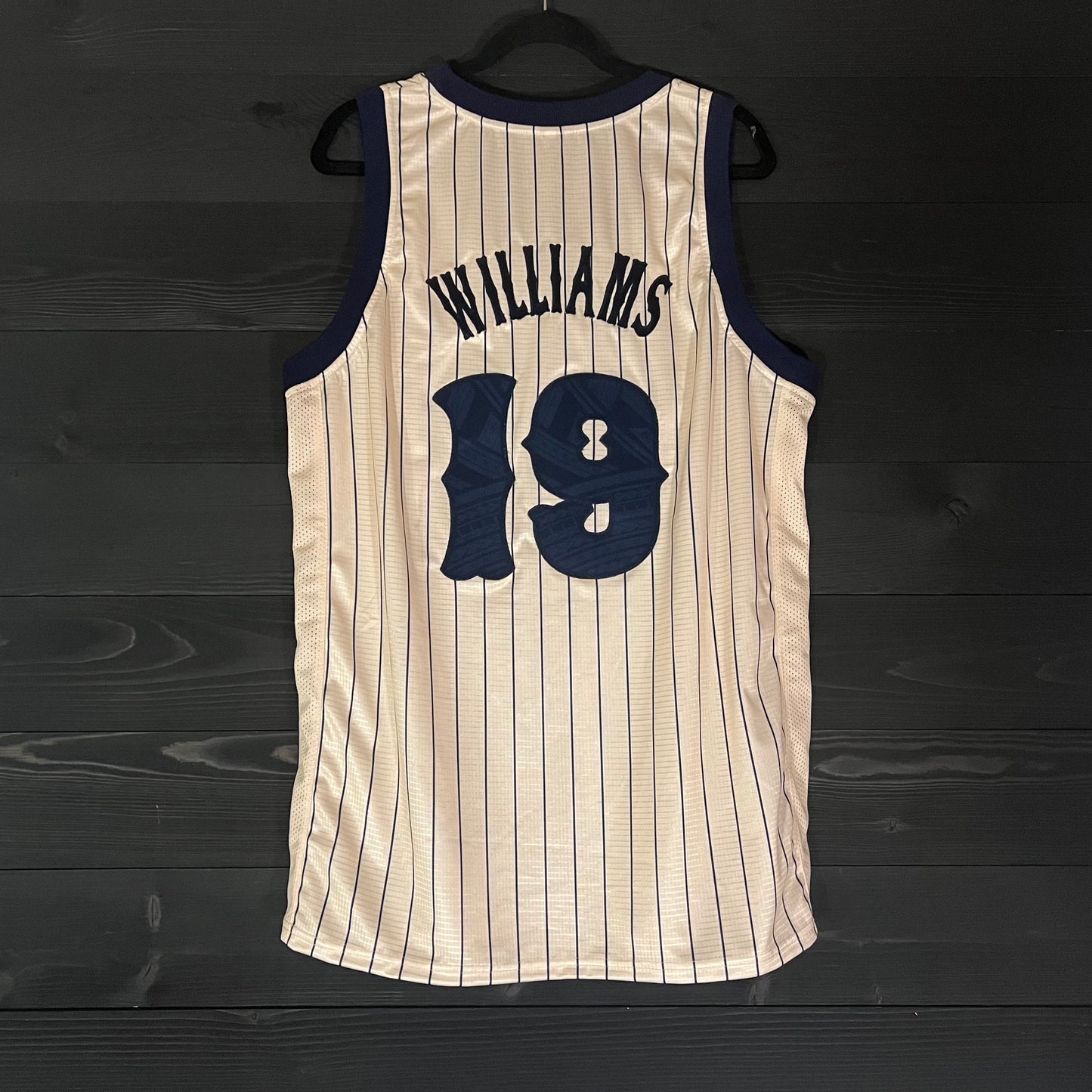 A-050a #19 T.W. Creme Navy Pinstripes - ALL SIZES