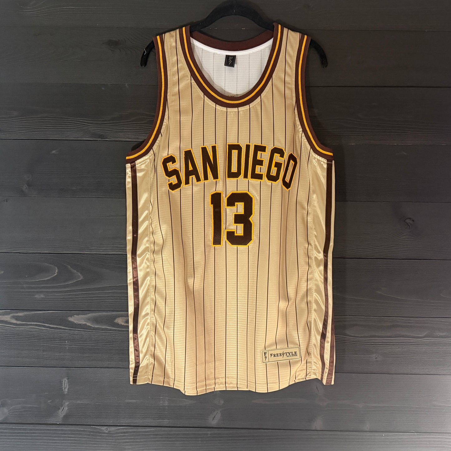 A-105a #13 Sand Brown Yellow Brown Pinstripes - ALL STOCK