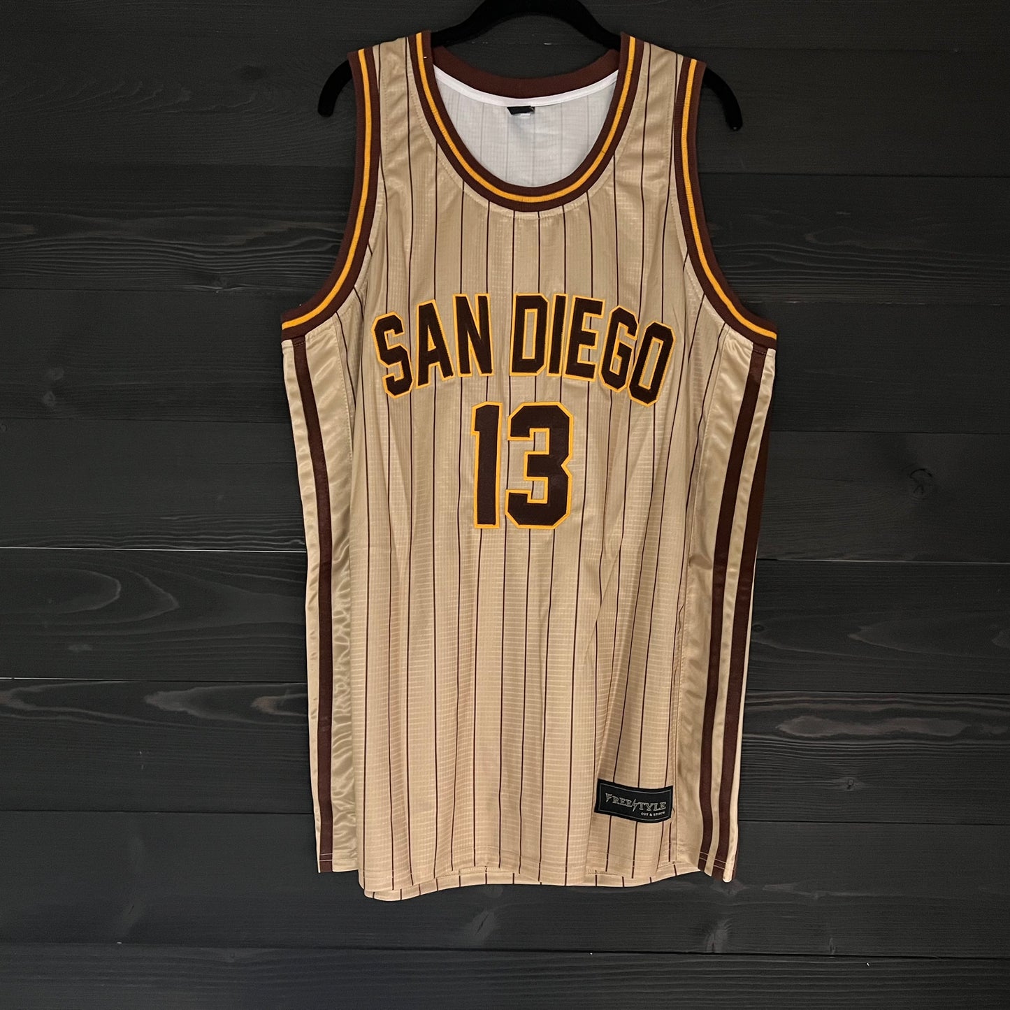 A-105a #13 Sand Brown Yellow Brown Pinstripes - ALL STOCK