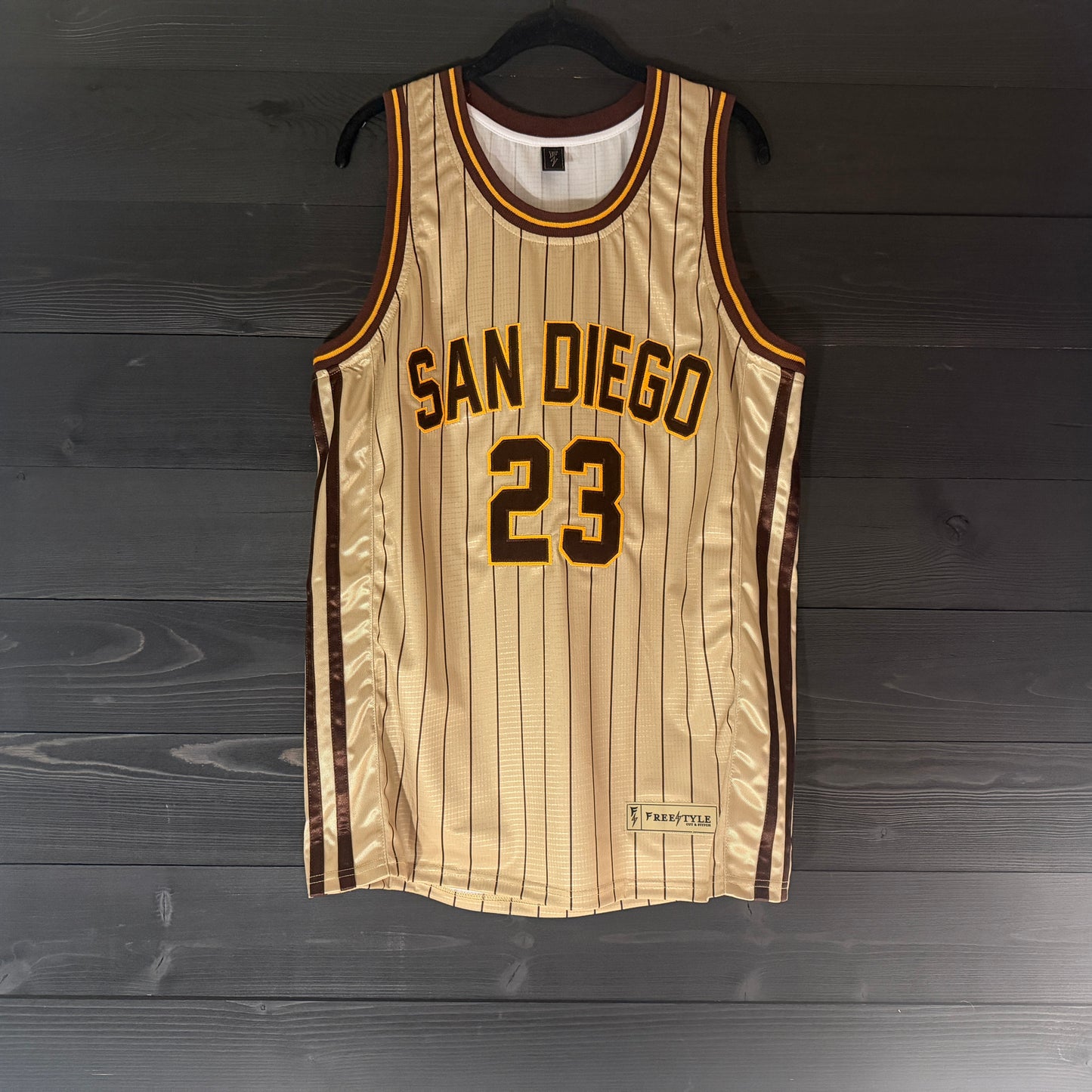 A-105a #23 Sand Brown Yellow Brown Pinstripes - ALL STOCK