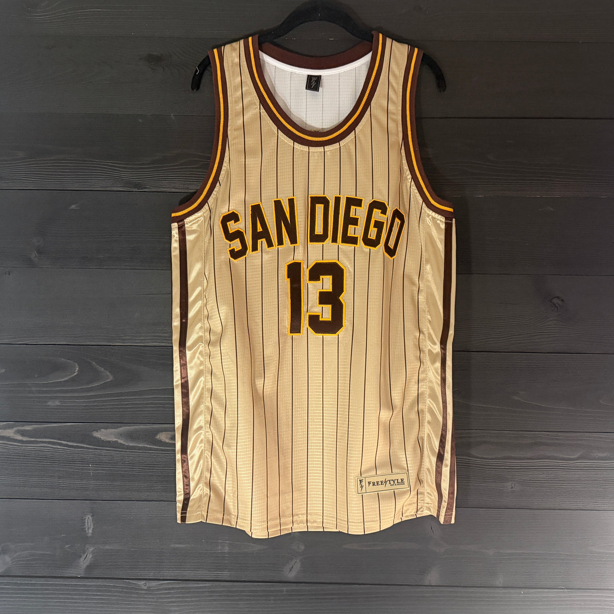 Youth #13 - Sand Yellow Brown Pinstripes | AY-105a
