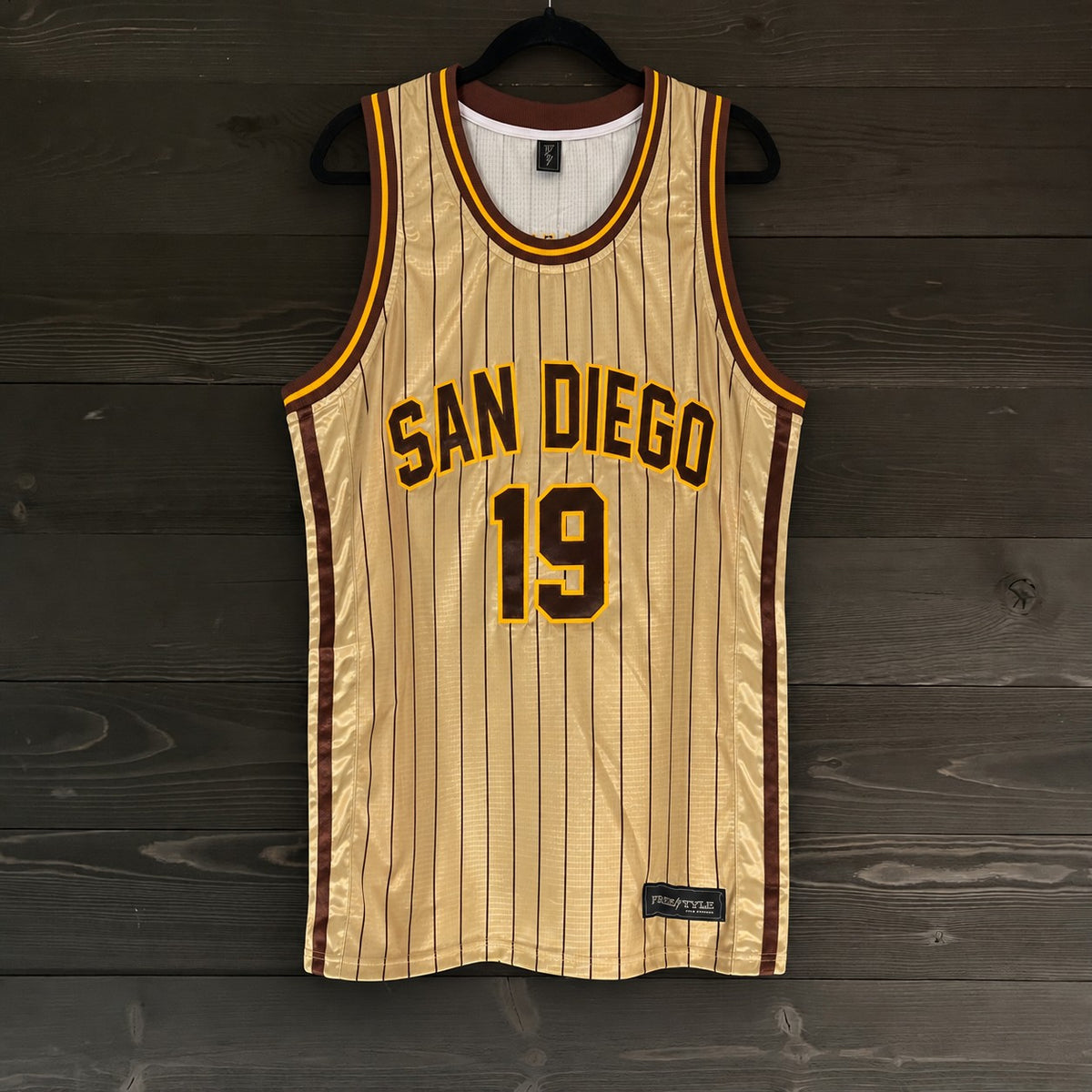Men #19 LFGSD - Sand Brown Pinstripes | AM-105a