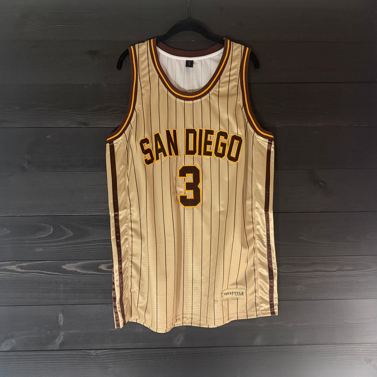 Youth #3 - Sand Yellow Brown Pinstripes | AY-105a