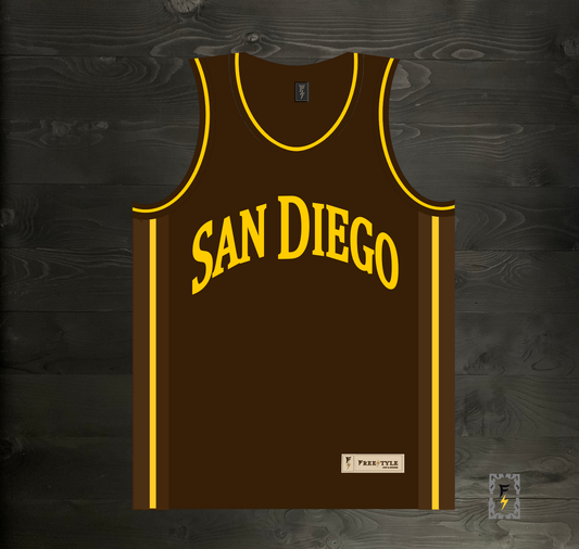 A-110m SD Brown Basketball Tank Top - MADE TO ORDER