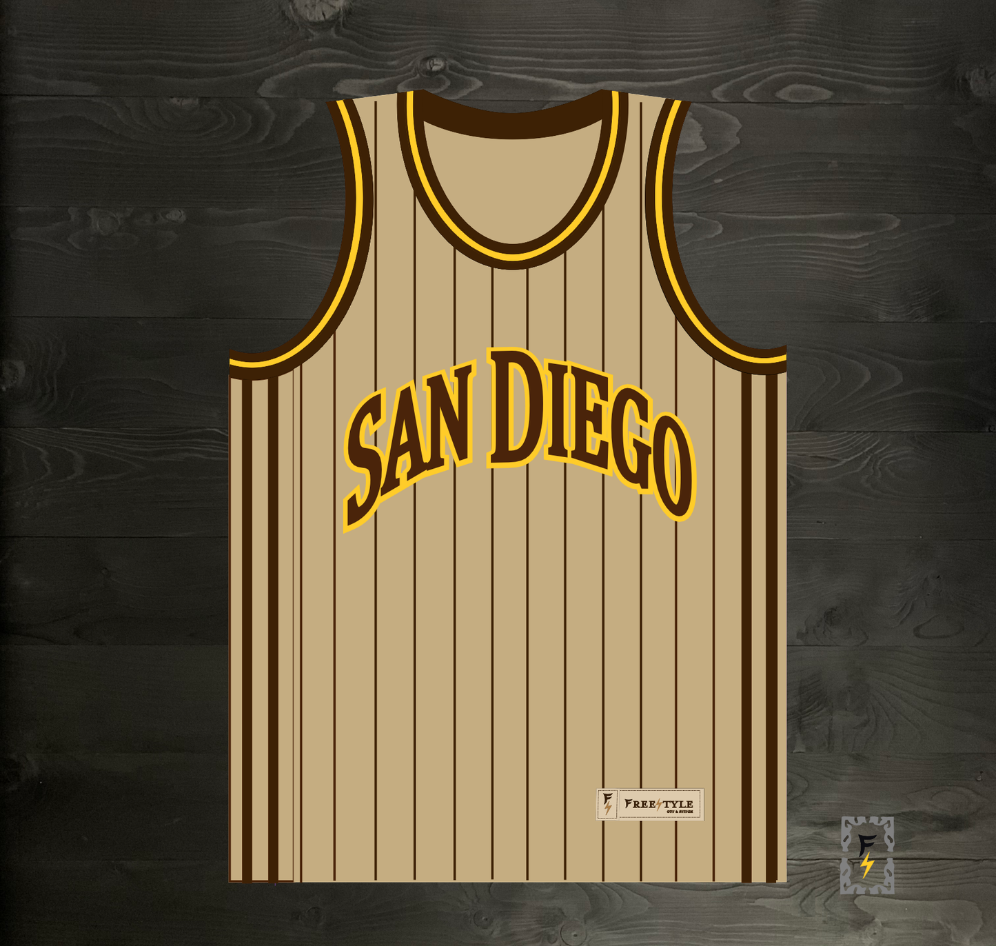 A-112m SD Sand Brown Yellow Basketball Tank Top - MADE TO ORDER