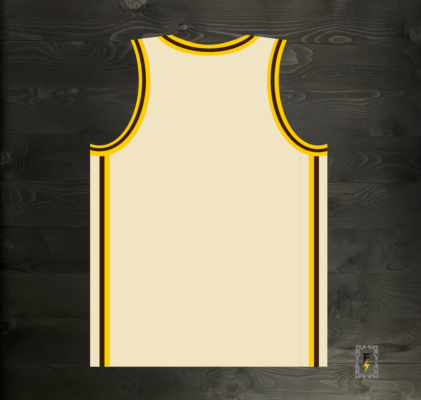 A-112m SD Creme Brown Yellow Basketball Tank Top - MADE TO ORDER