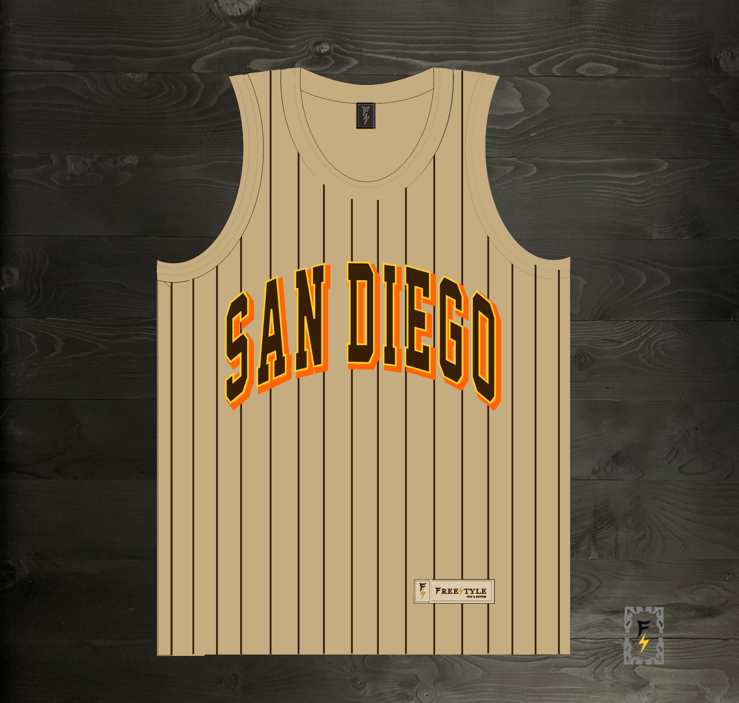 A-113m SD Sand Brown Yellow Orange Basketball Tank Top - MADE TO ORDER