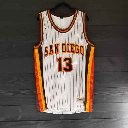 A-114a #13 White Orange Yellow Brown Pinstripes - ALL STOCK